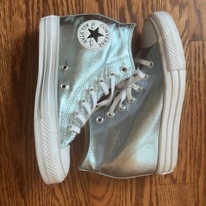 Converse Silver High-Top Sneakers